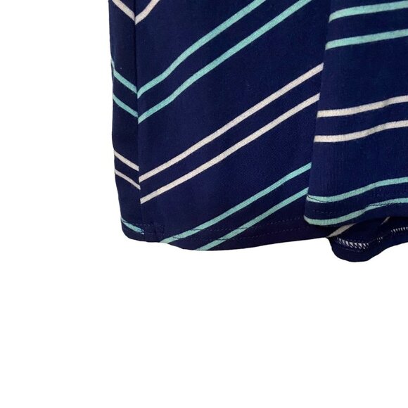 SO Juniors Size Medium Navy Blue Multicolor Tank Swing‎ Dress Stripped Racerback - Picture 6 of 8